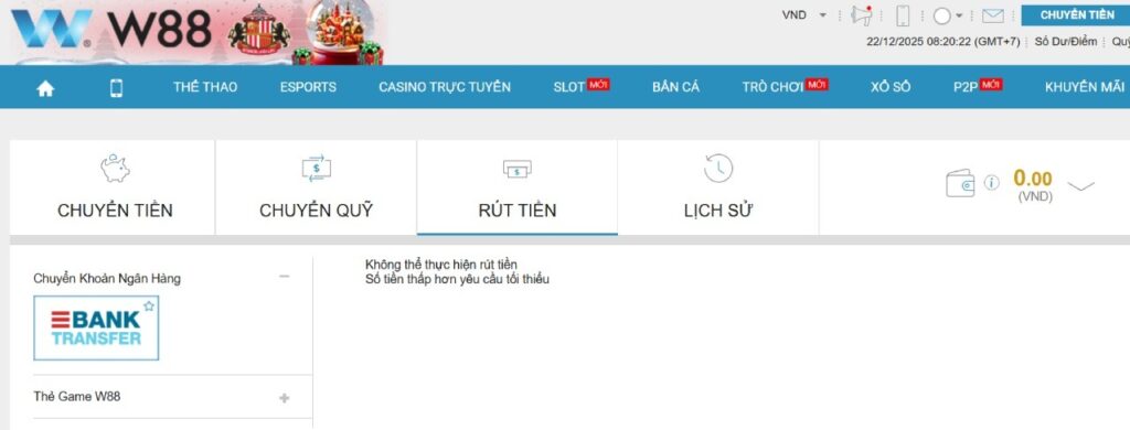 Rut tien W88